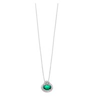 Necklace Comete Woman in White Gold Smeraldo 0.43 Ct GLB1480 - GLB1480